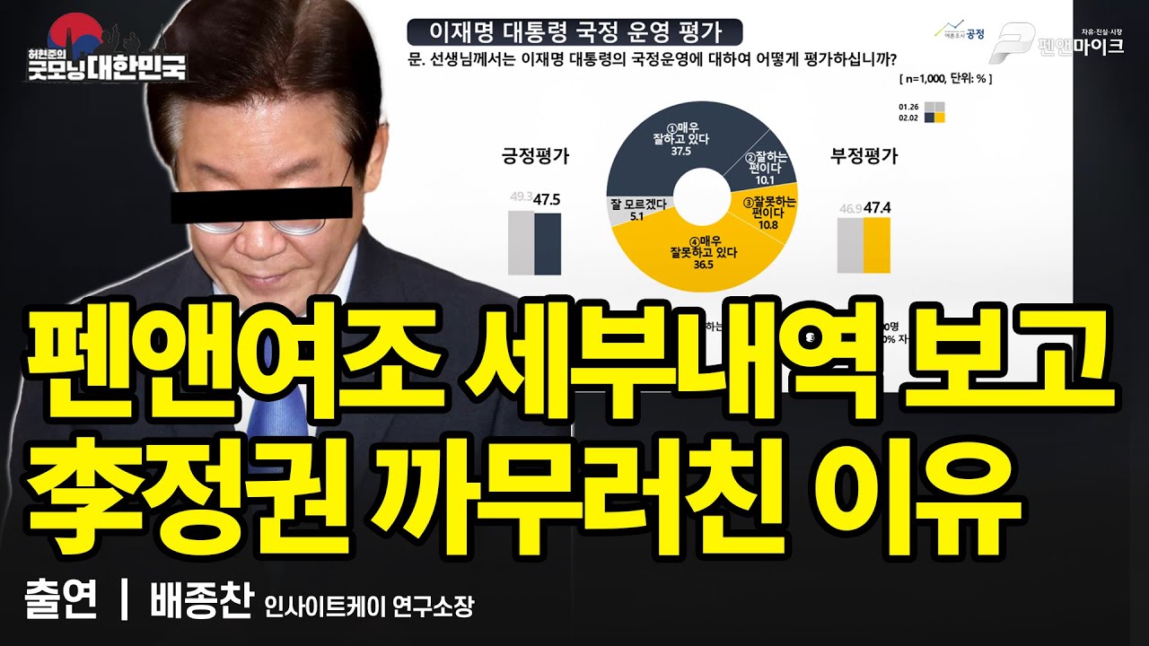 펜앤여조 세부내역 보고 李정권 까무러친 이유 / 배종찬 인사이트케이 연구소장 [굿모닝 대한민국]