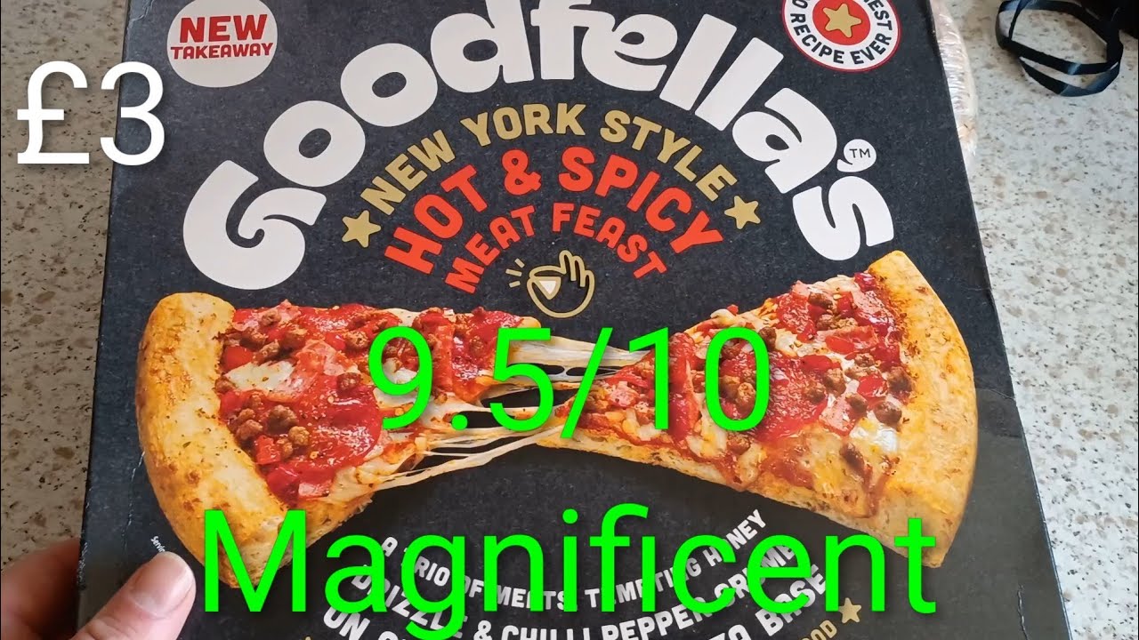 9.5/10 Goodfellas Meat Feast Hot & Spicy Pizza £3 Review Sainsbury's Talking Chillies 