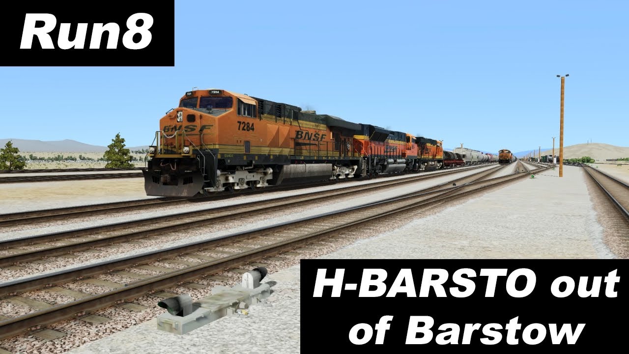 Run8 Train Simulator | H-BARSTO out of Barstow Yard | Intro to Run8