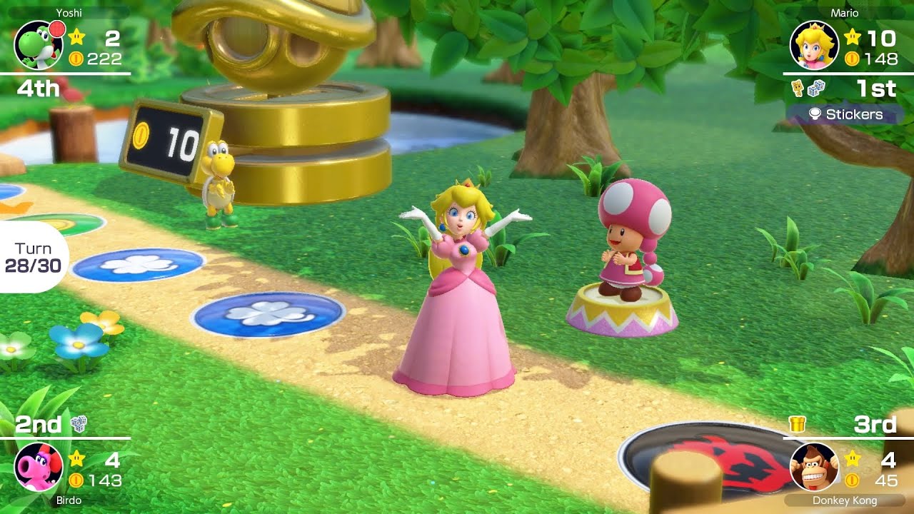 Mario Party Superstars #910 Woody Woods Peach vs Birdo vs Yoshi vs Donkey Kong