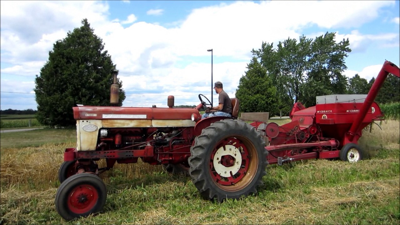 Combining Wheat With IH Pull Type Combines in Ridgetown. Featuring My Farmall 560 and #80.