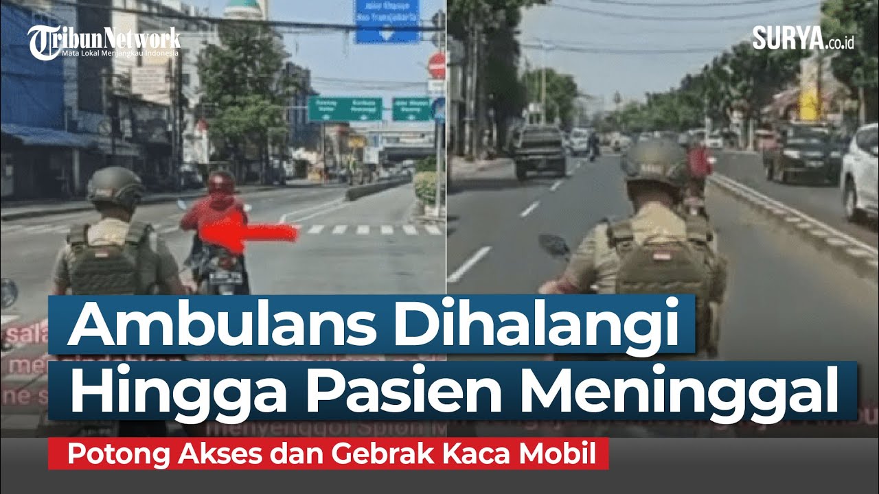 Pemotor Pakai Rompi Taktikal Halangi Laju Ambulans Hingga Pasien Meninggal, Sengaja Gebrak Kaca