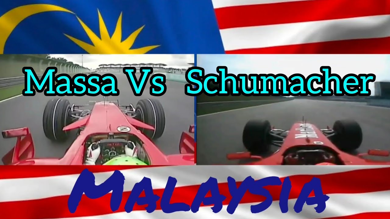 F1   GP  Malaysia. Pole position. 2004vs2008 ( Schumacher Vs Massa)