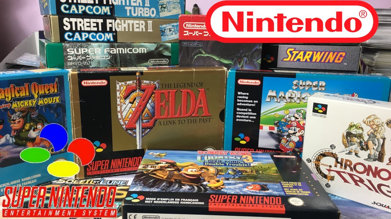 Présentation de ma collection rétro de jeux vidéo snes Super Nintendo ( Zelda, Donkey Kong,...) 🤩