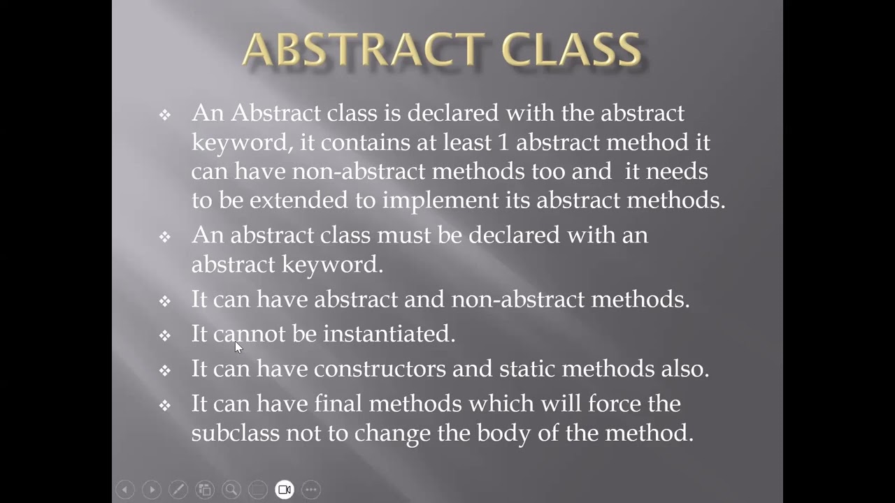 Session 30 -  Abstraction and Abstract Class in Java part 1 -  Explanation