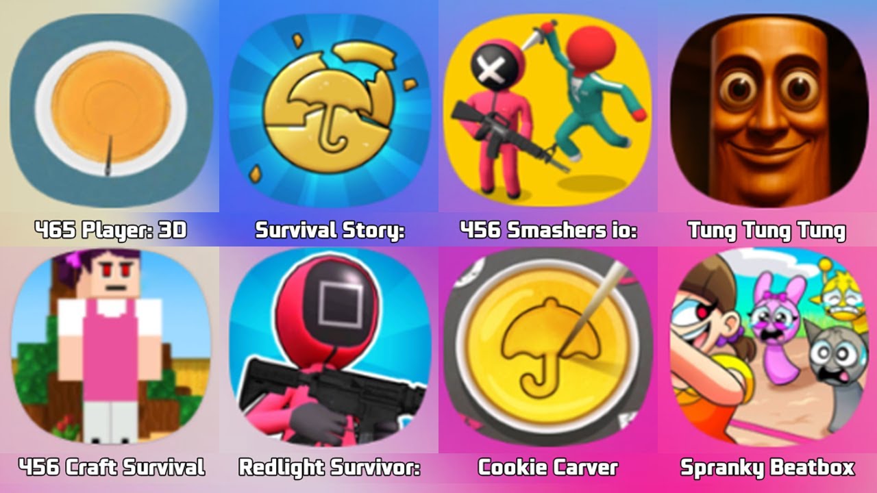 456 Craft Survival, Squid Game, Survival 456, Octopus Game, Survival Story, Cookie Caver