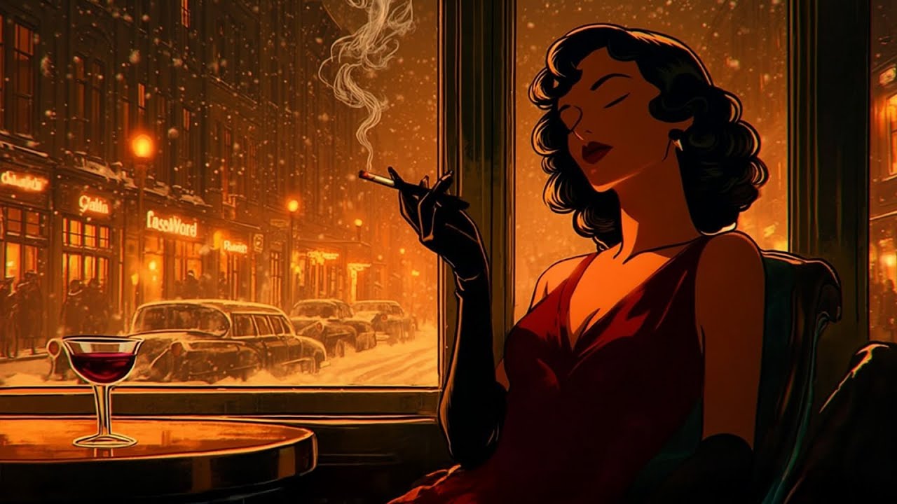 1940s Cozy Winter Jazz Playlist - Midnight in New York