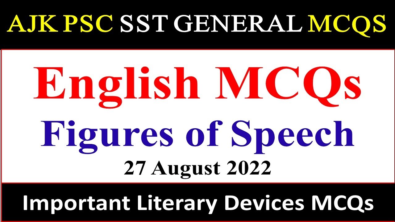 English Literature MCQs || English Figures of Speech Literary Devices MCQs for AJKPSC SST General