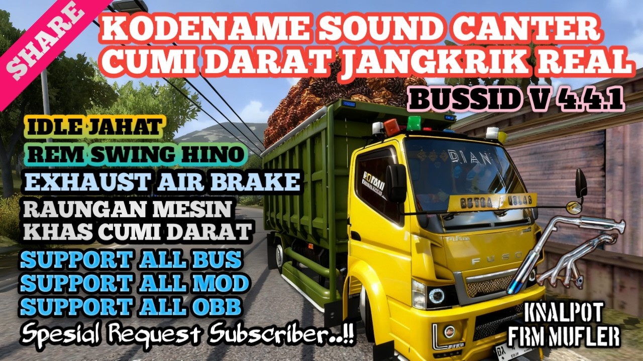 FREE RASA $ALE !! KODENAME SOUND CANTER CUMI DARAT JANGKRIK BUSSID V4.4.1 || SUPPORT ALL MOD