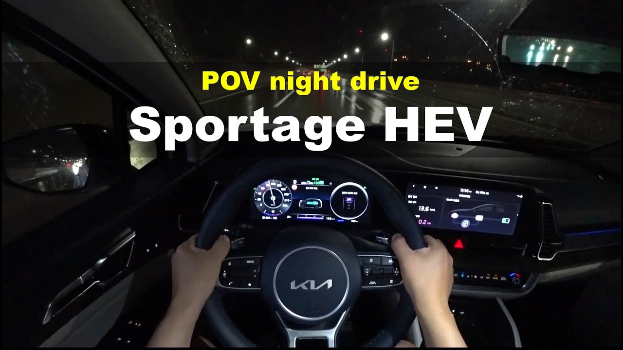2022 Kia Sportage Hybrid FWD POV night drive