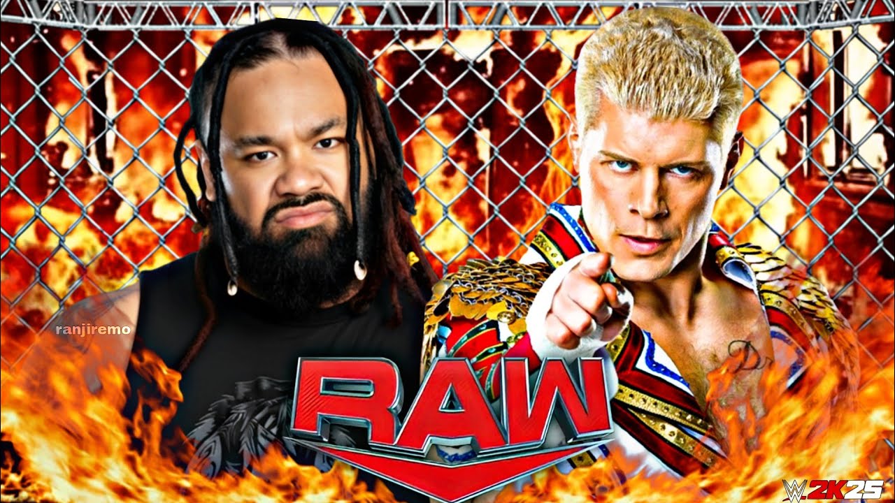 Cody Rhodes vs Jacob Fatu Wwe Raw Netflix 04th March 2026 Steel Cage Wwe2k25 Simulation - FULL MATCH
