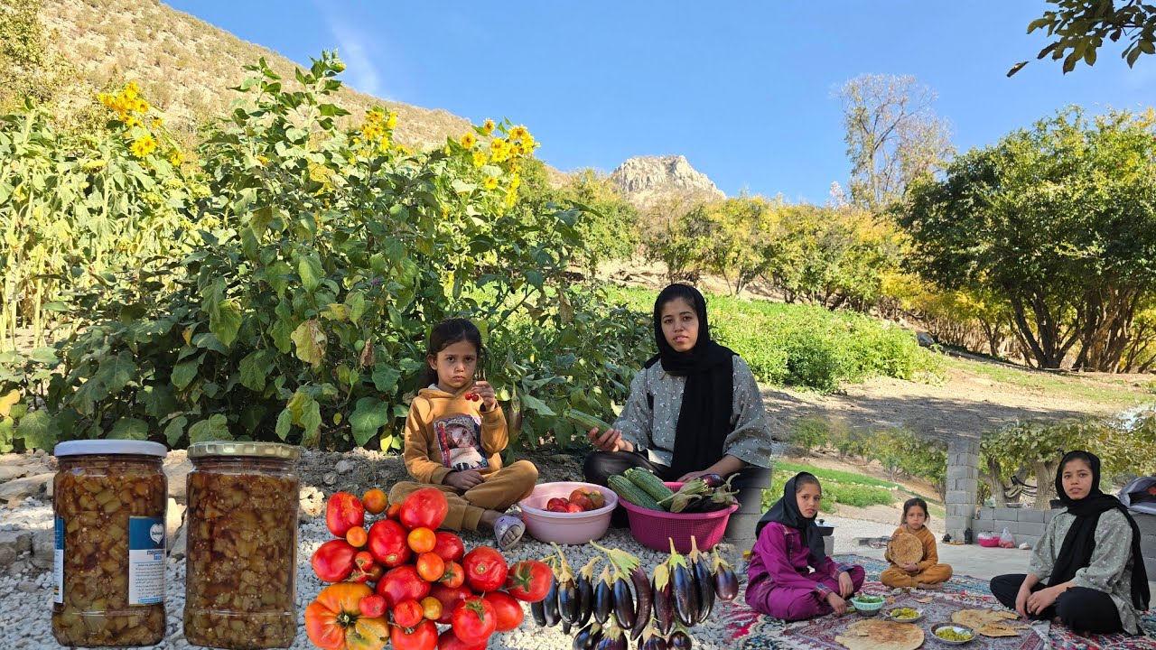 Picking Fresh Vegetables 🥒 & Baking Traditional Bread 🍞 | Real Mountain Village in Iran 🌿