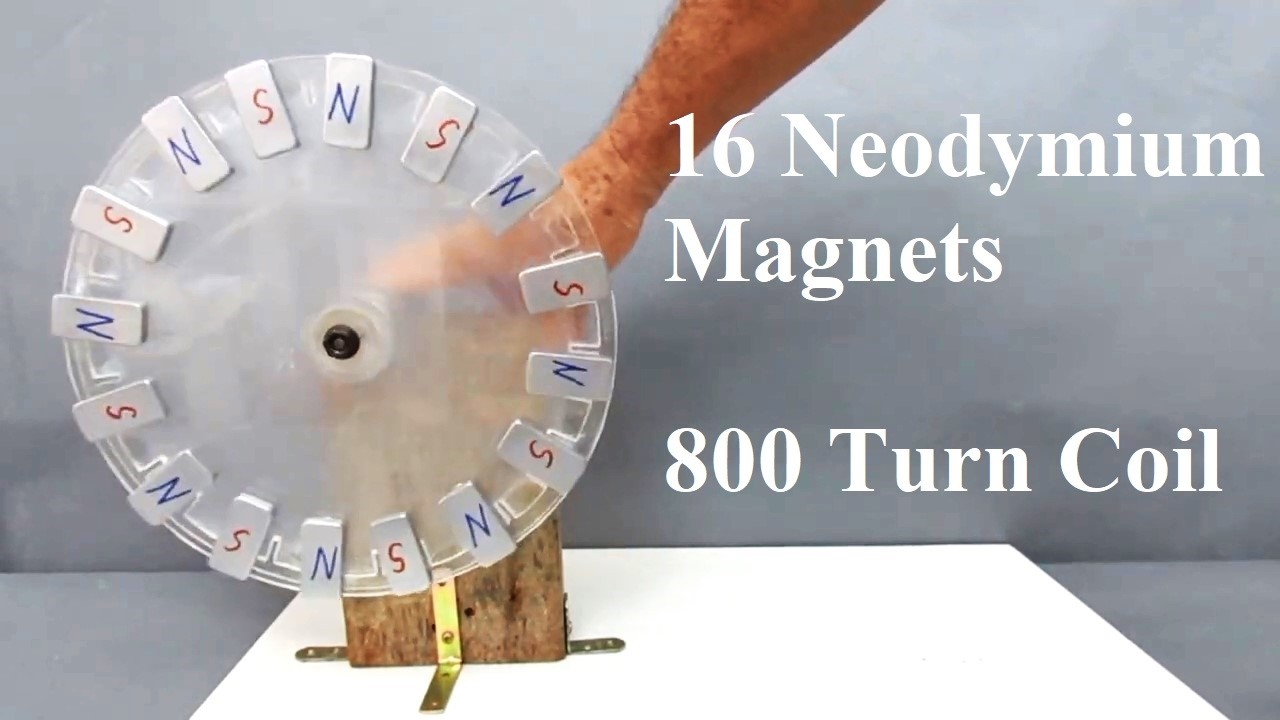 Power Generator with Neodyde Magnet - Step by Step