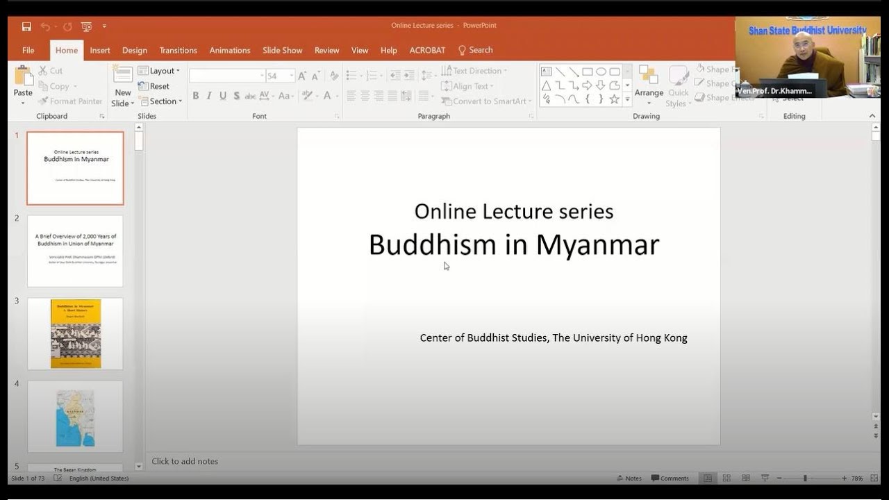 An Overview of Buddhism in the Republic of the Union of Myanmar by Ven. Prof. Dr. Dhammasami