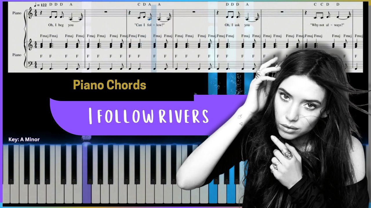Lykke Li, The Magician - I Follow Rivers | Piano Chords Tutorials for Beginners with Sheet Music
