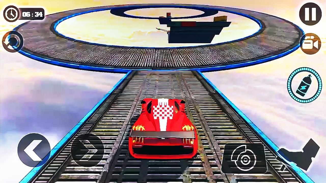Jugando Juegos de Carros - Impossible Stunt Car Tracks 3D | Android GamePlay
