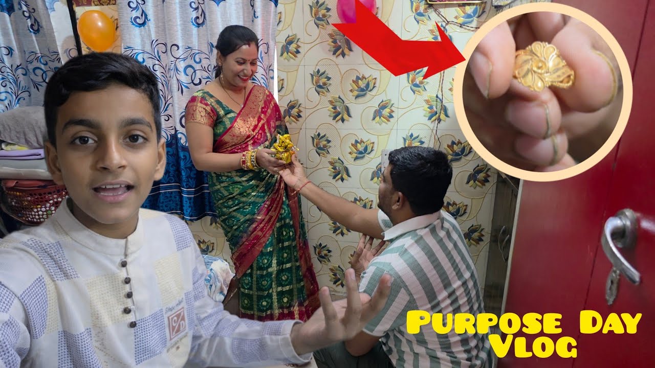 Papa Ne Mummy Ko Gold Ring Gift Ki 💍 Purpose Day Celebration 🎊