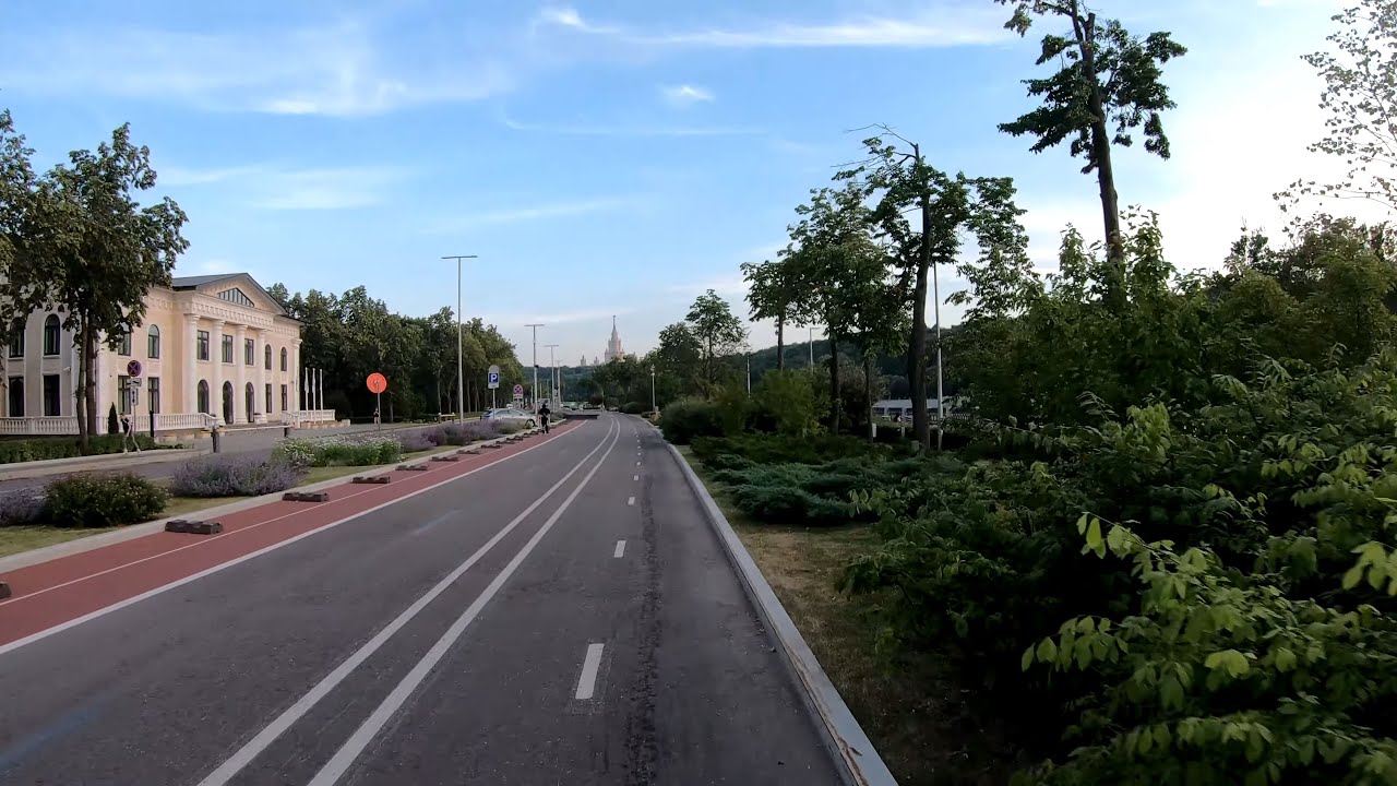 ⁴ᴷ⁵⁰ Cycling Moscow: from Rostovskaya Naberezhnaya (Quay) to Frunzenskaya Naberezhnaya (Quay)