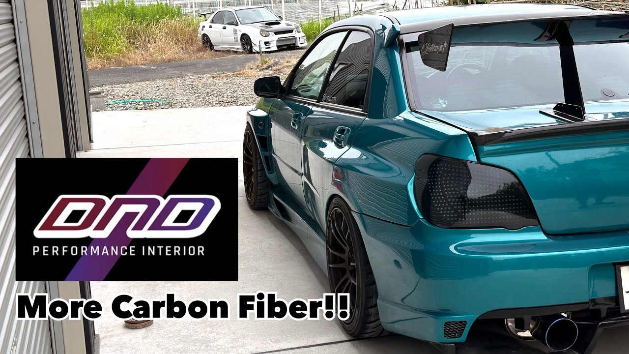 New honeycomb carbon fiber steering wheel install on my Subaru Impreza WRX STi! [Shaken Prep]