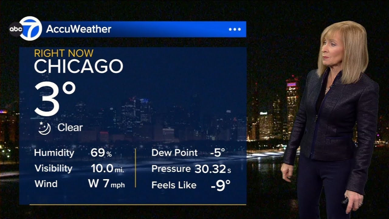 ABC7 AccuWeather Chicago Forecast: Dangerous cold continues, next chance of snow Tuesday night