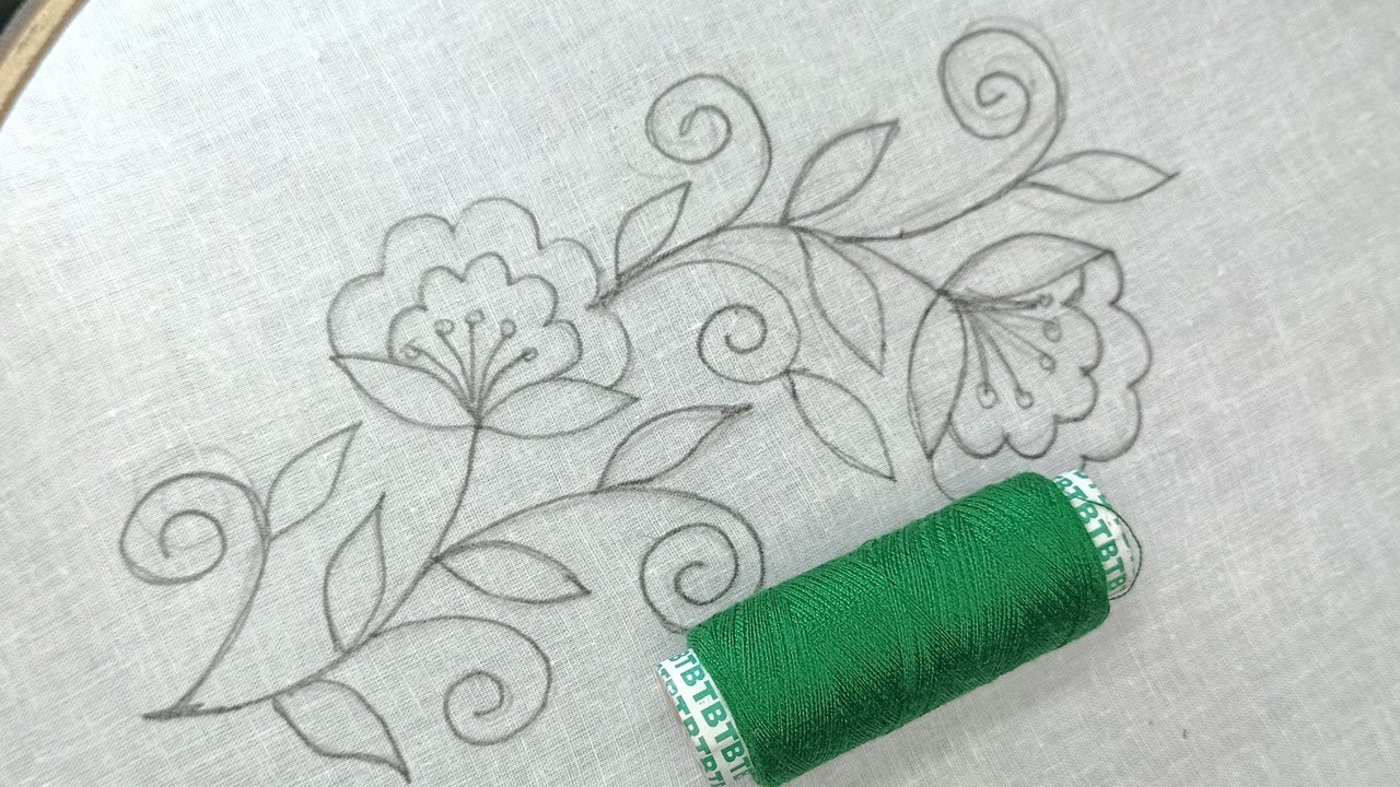 Pretty Hand Embroidery Floral Embroidery Design | Hand Embroidery #embroidery