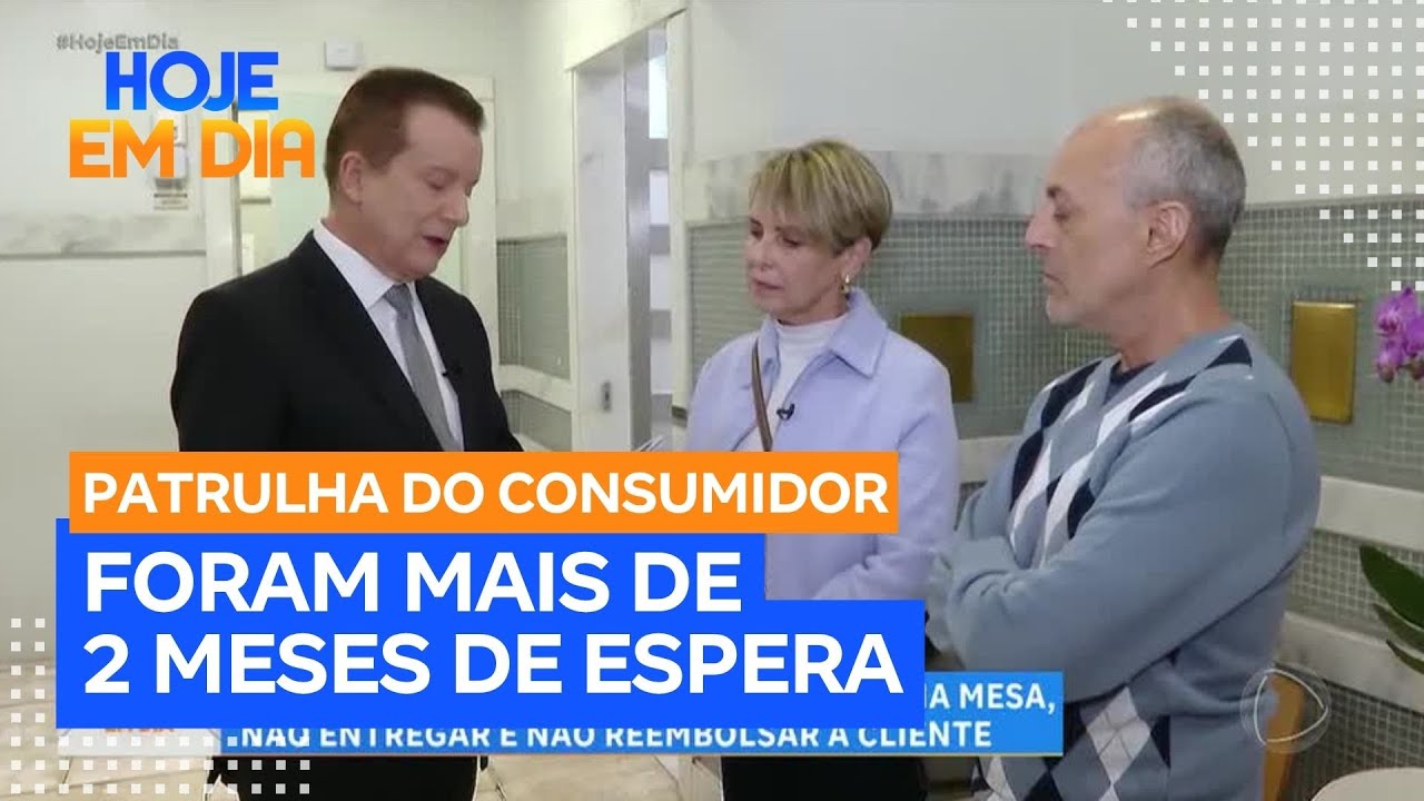 Patrulha do Consumidor: Casal é ressarcido por mesa não entregue após mais de dois meses de espera