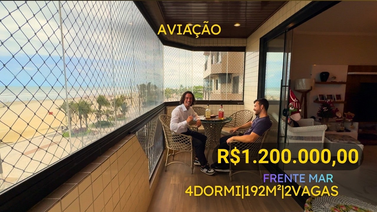 #181 DECORADO FRENTE MAR, 4 DORMITÓRIOS, 3 VAGAS, AVIAÇÃO