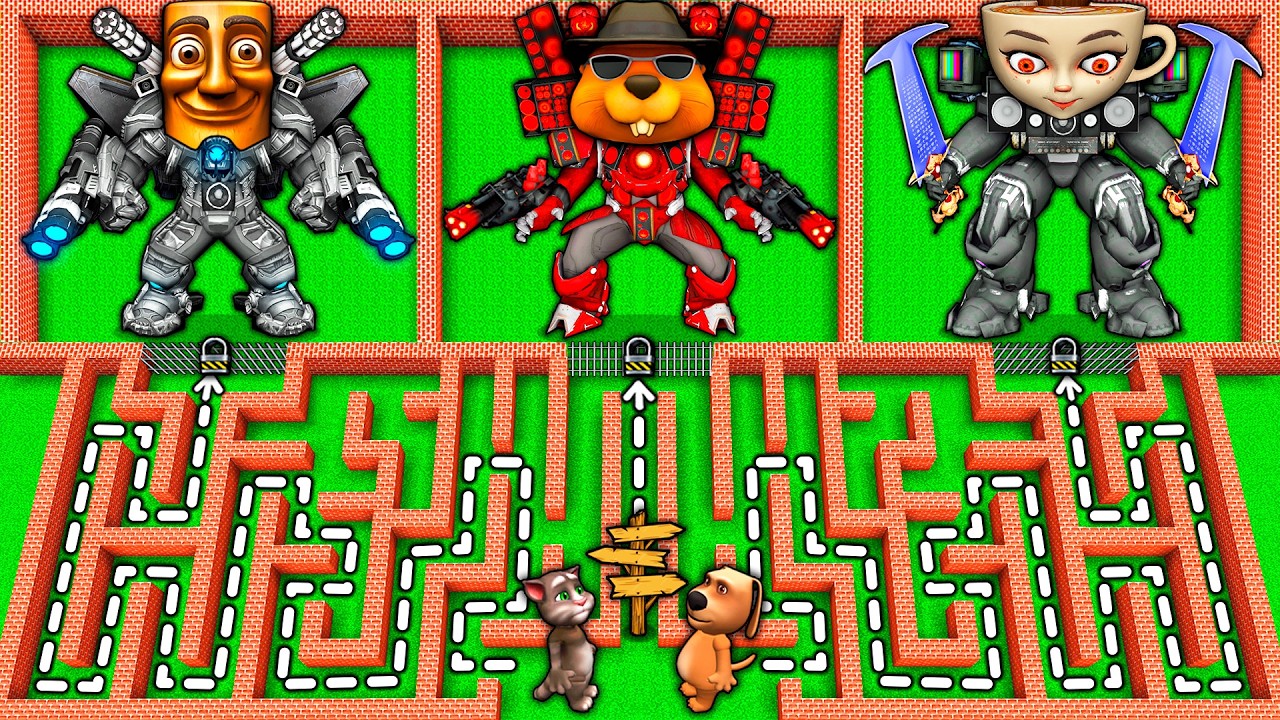 CHOOSE the RIGHT BRAINROT TITAN in SURVIVAL MAZE vs TV WOMAN & SKIBIDI TOILET in MINECRAFT animation
