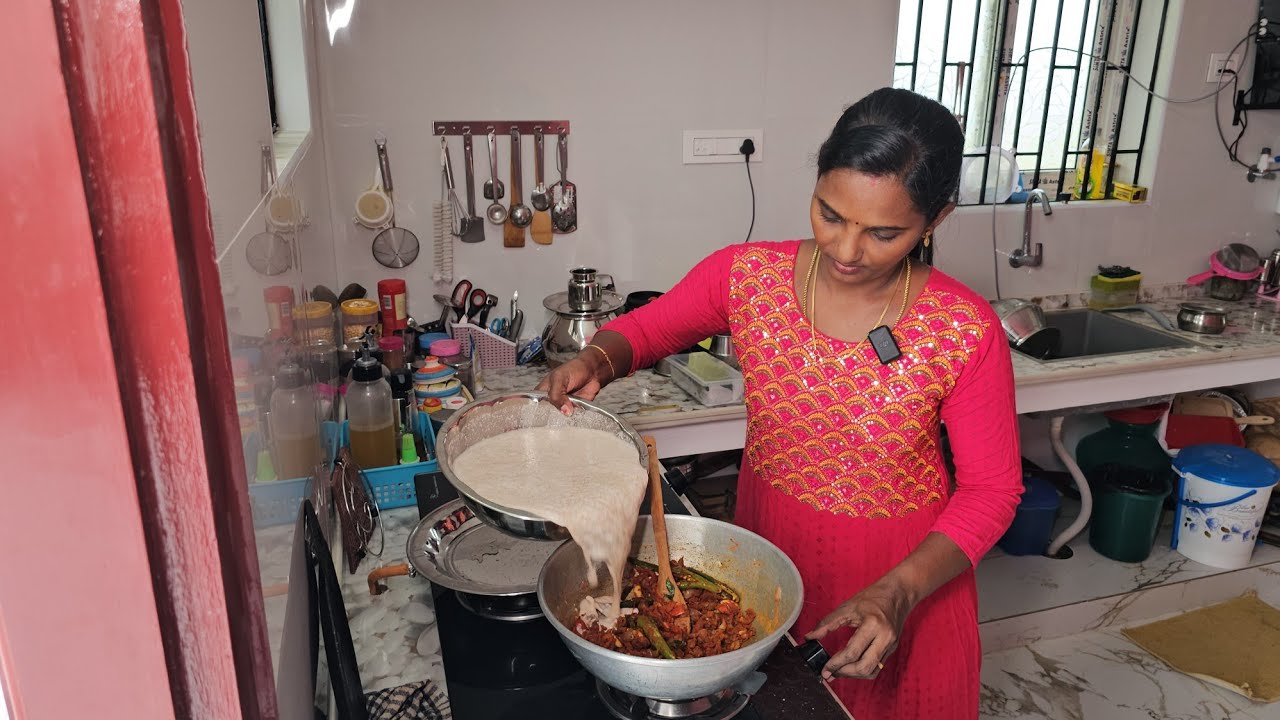வீட்ட சுத்தி வேலை பார்க்கும் ஹிந்திகார அண்ணனுக்கு விலை மீன் குழம்பு வச்சு சாப்பாடு கொடுத்தோம்