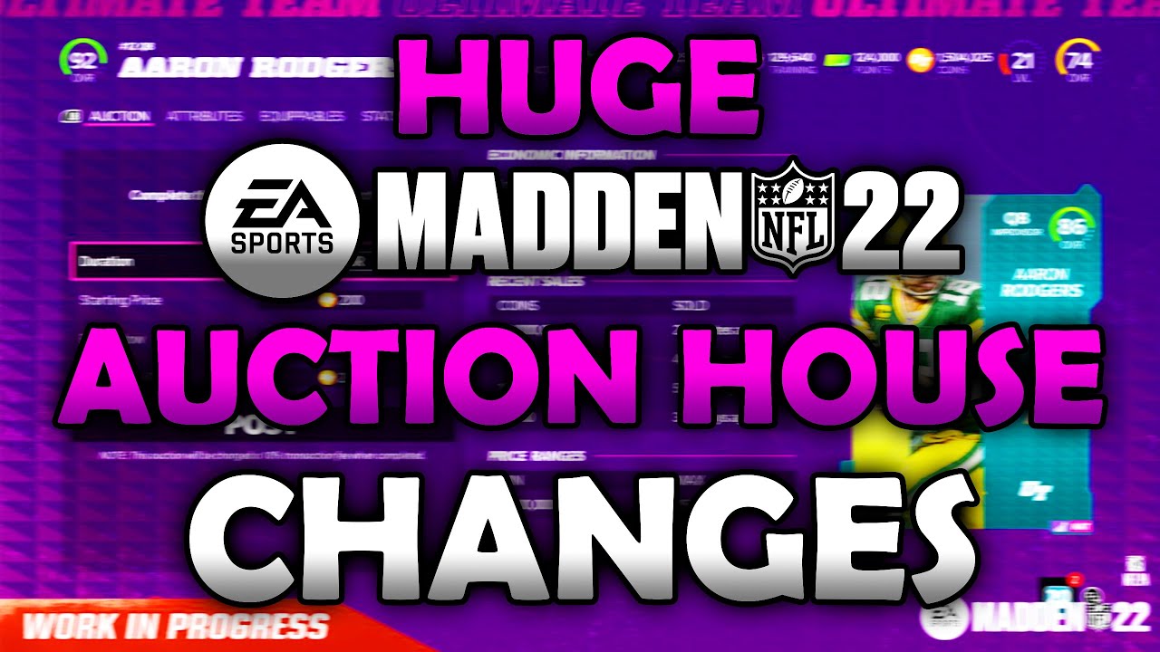 HUGE Madden 22 Ultimate Team Auction House Changes...