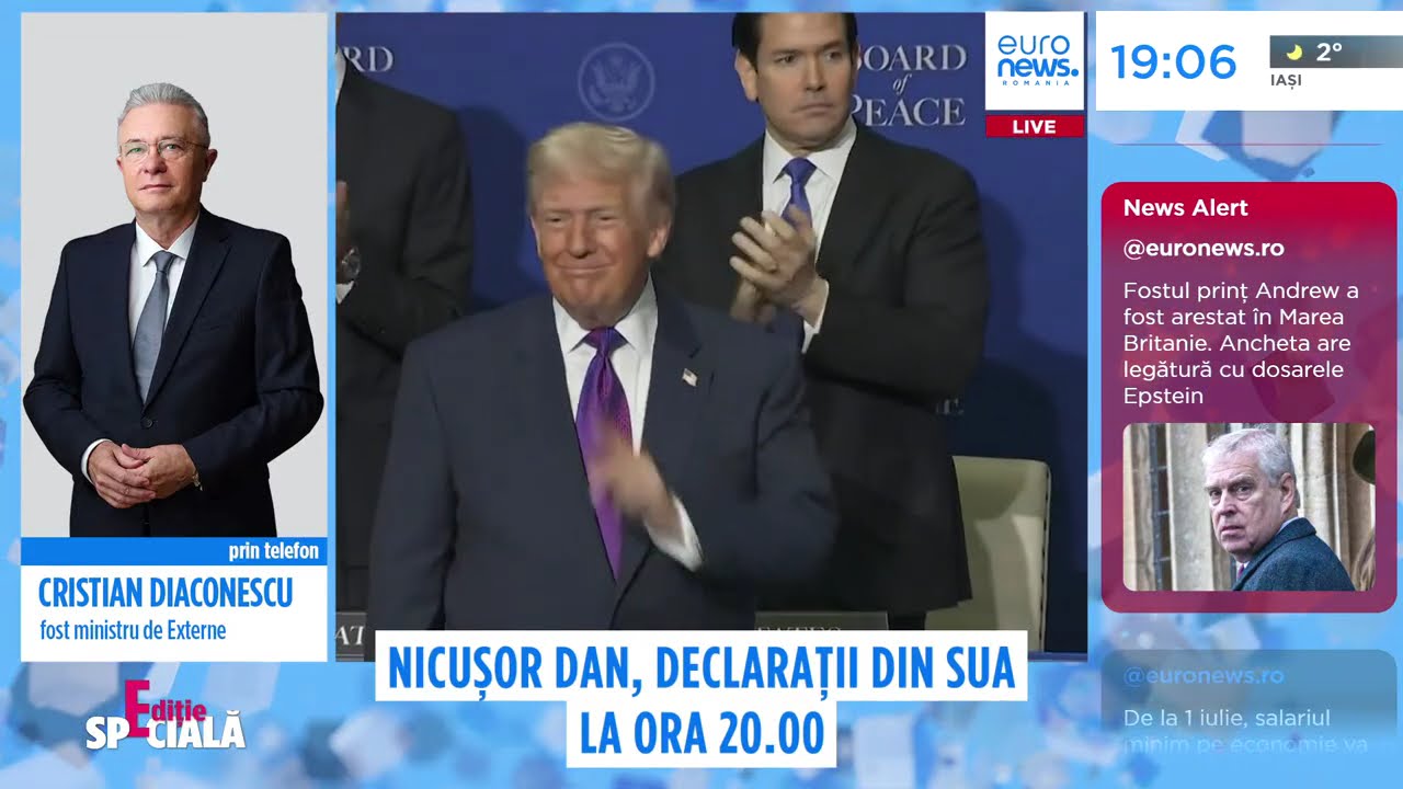 Ediție specială Știrile Euronews România - de la ora 19:00 - 19 februarie 2026