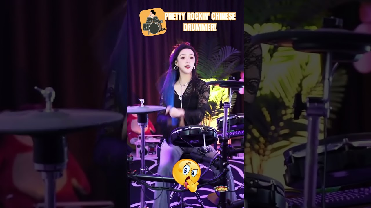 PRETTY ROCKIN' CHINESE DRUMMER 08#junadormusicchannel #prettygirl #dance