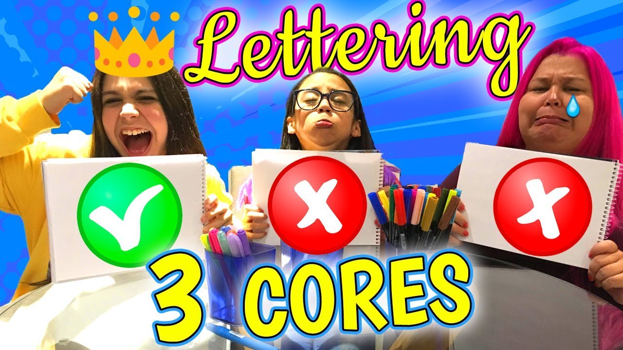 DESAFIO DO LETTERING COM 3 CORES E NOMES DOS INSCRITOS | COISAS DA LUNA