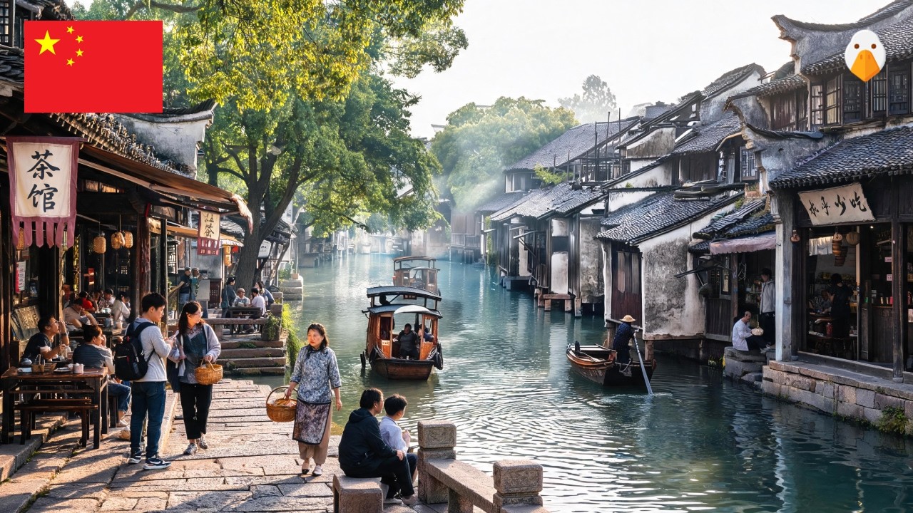 Учжэнь, Чжэцзян🇨🇳 Неподвластная времени красота китайского водного города (4K UHD)