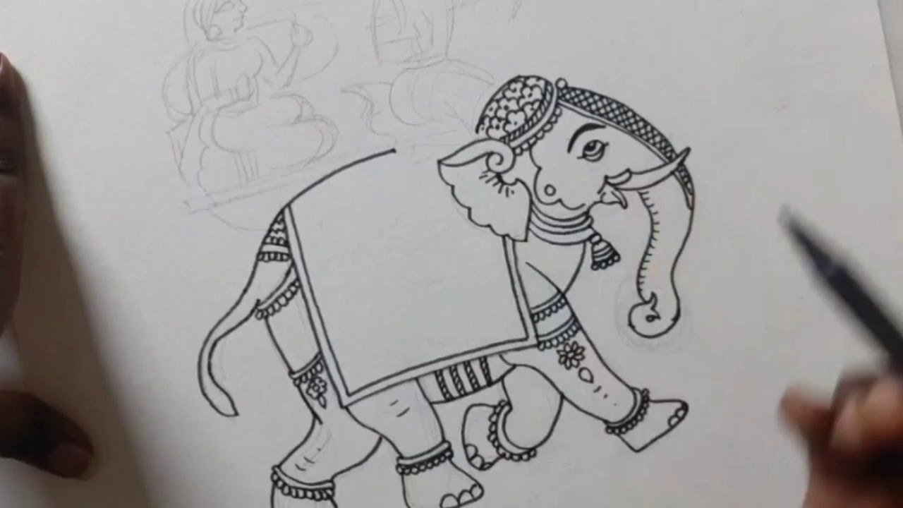 Indian miniature art (elephant ride)