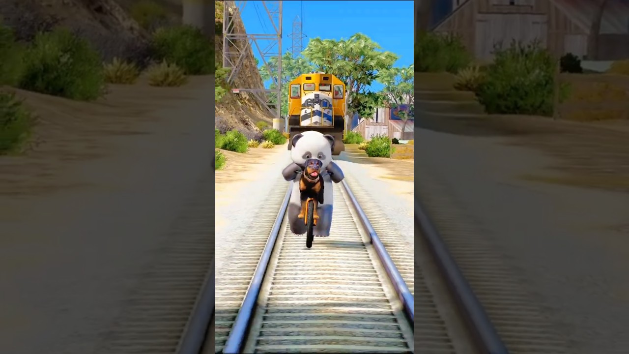GTA V : PANDA BRAVERY TO HELP FRANKLIN 🥺 #shorts #gta5 #youtubeshorts