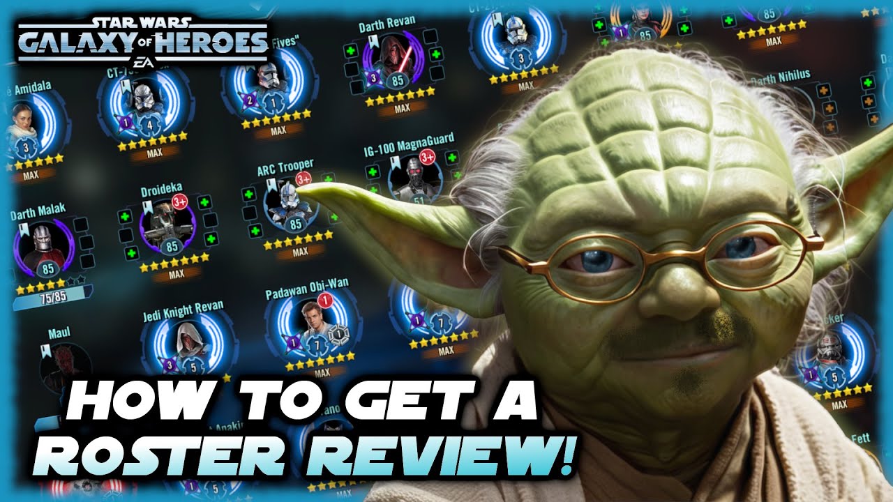 How to Get an SWGOH Roster Review from Nooch2Gud!
