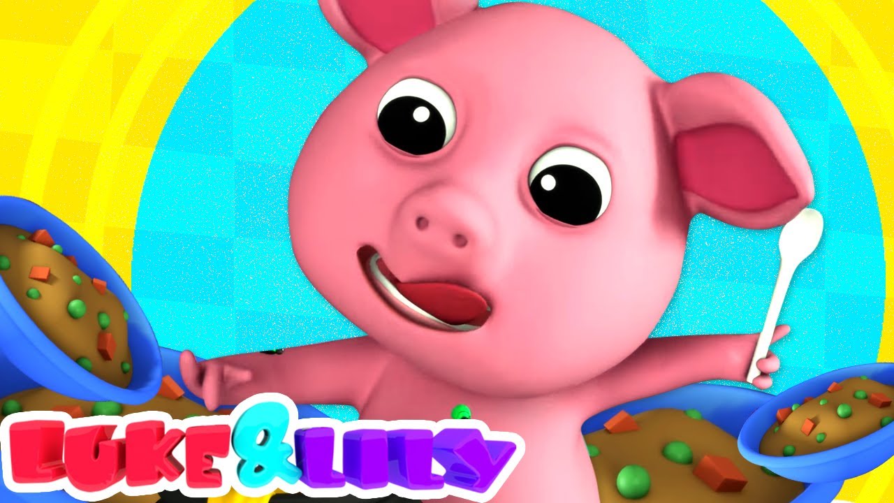 Peas Porridge Hot | Nursery Rhymes and Kids Songs with Luke and Lily | Baby Song