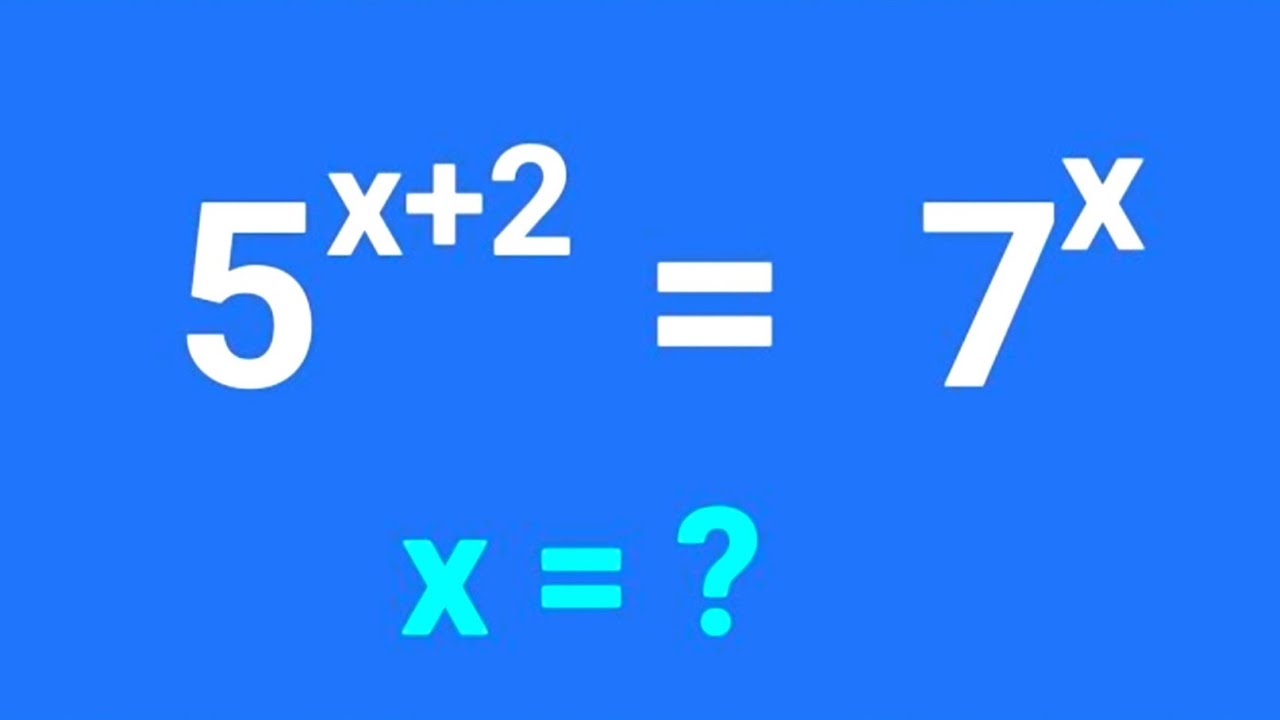 5^x+2  = 7^x, ll find x ll A Nice exponential problem #math_olympiod #maths #mathproblem 