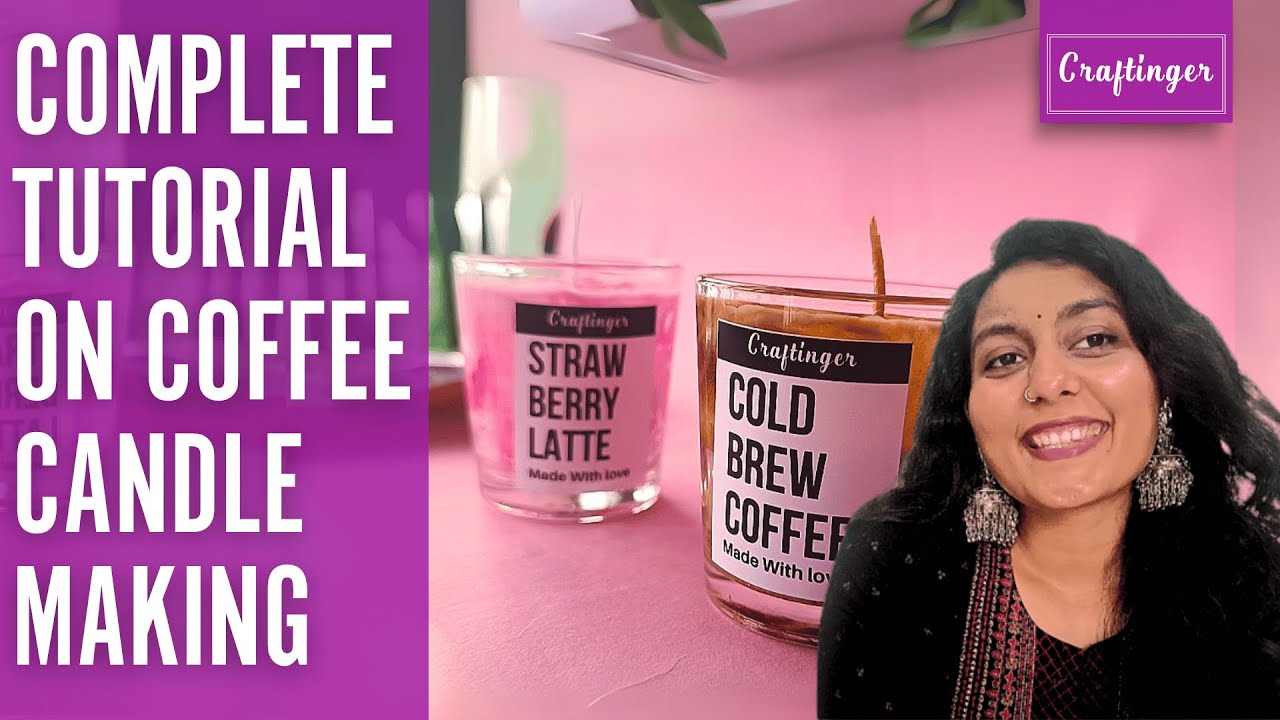 Tutorial Coffee candle making at home for beginners using Craftinger kit Step By Step