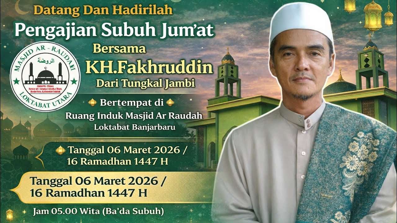 AR RAUDAH WIYATA TV - LIVE PENGAJIAN RAMADHAN KE - 7 BERSAMA KH FAHRUDDIN