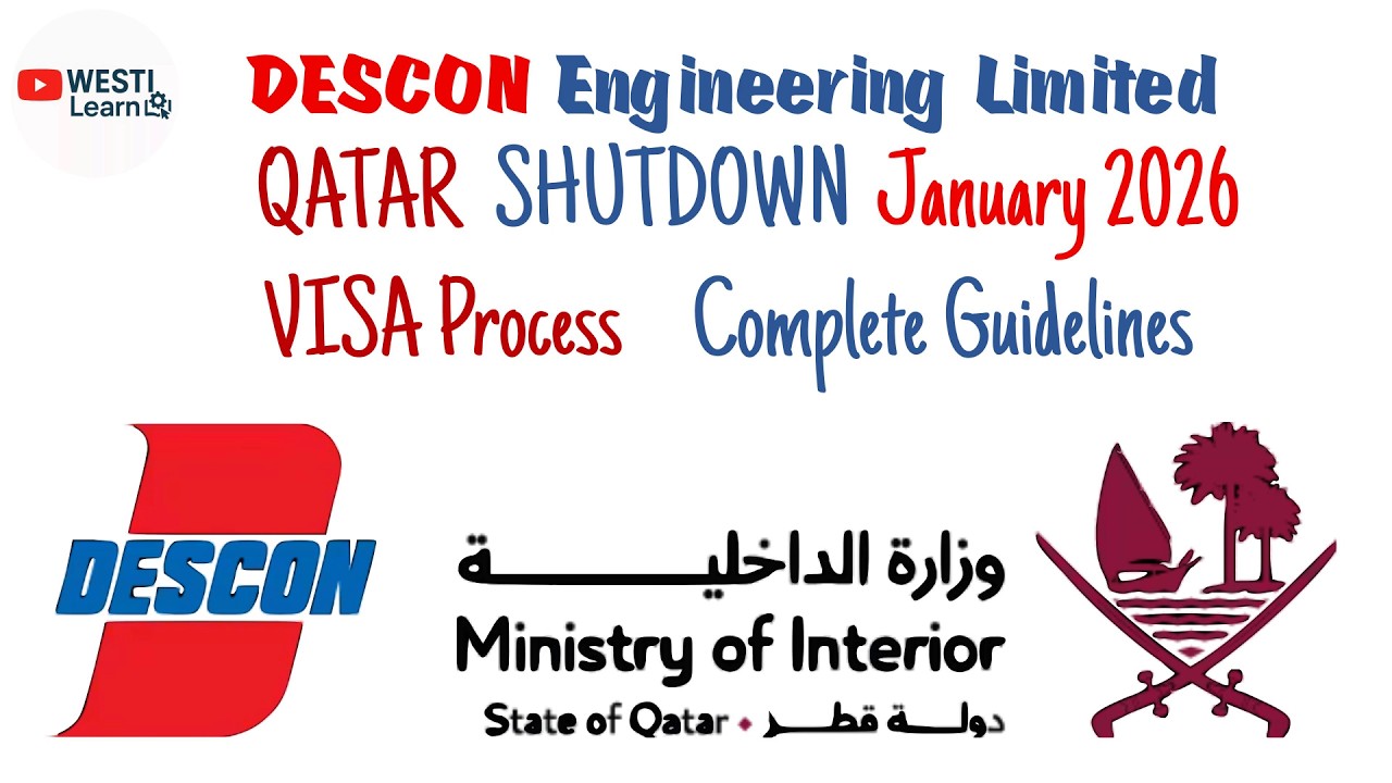 DESCON Engineering Limited | Qatar Shutdown | January 2026 | Visa Process | Complete Guidelines | 4K