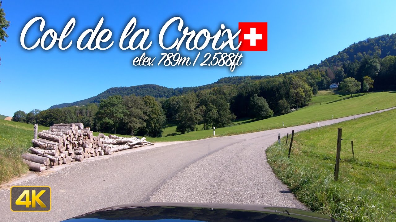 Driver's View: Driving the Col de la Croix in the Jura Mountains, Switzerland🇨🇭