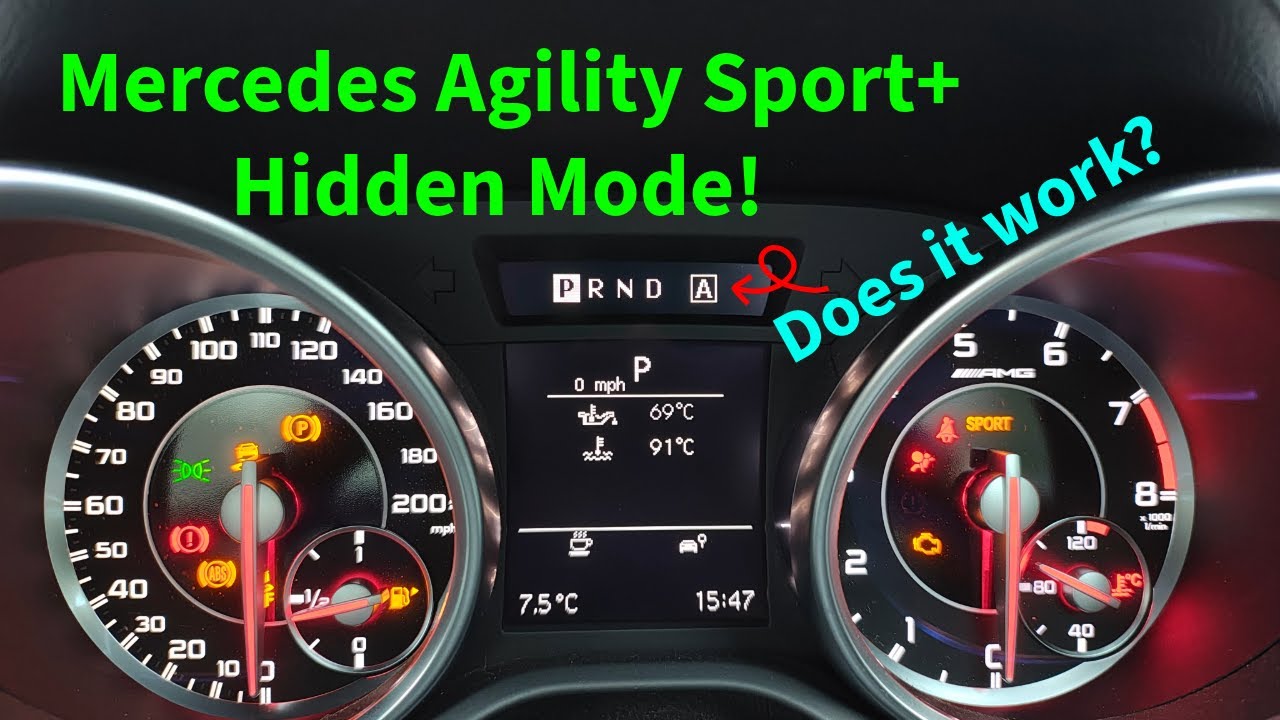 Активация скрытого режима Mercedes Agility Sport+ | Обзор тест-драйва