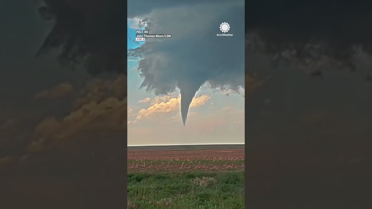 Nature's Beauty: Tornado Spins in Oklahoma on June 8th