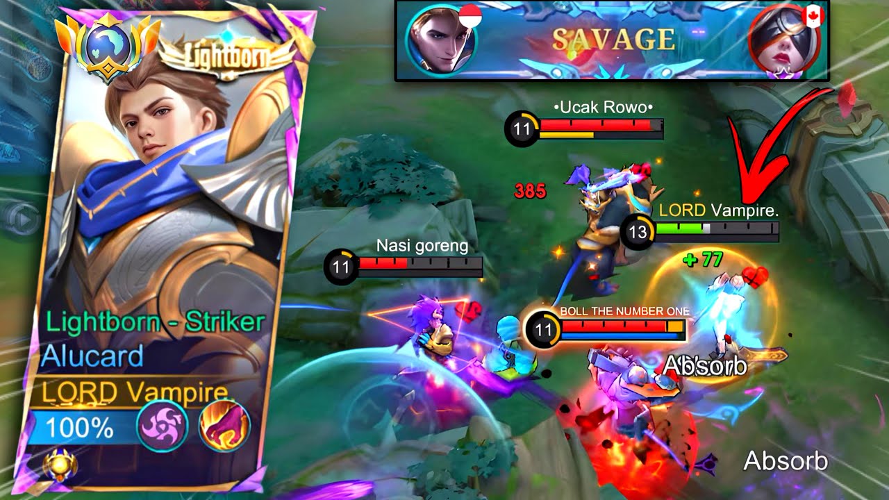 SAVAGE DI SITUASI SULIT! DARI FEEDER MENJADI KILLER | BUILD ALUCARD SAVAGE MLBB