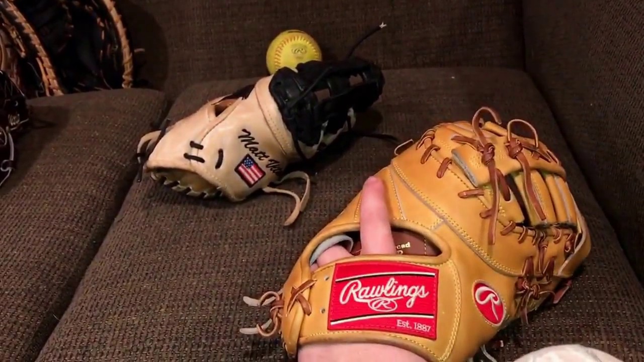 First base mitt break in tutorial