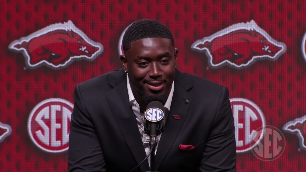 Quincy Rhodes press conference: Arkansas defensive end speaks at SEC Media Days