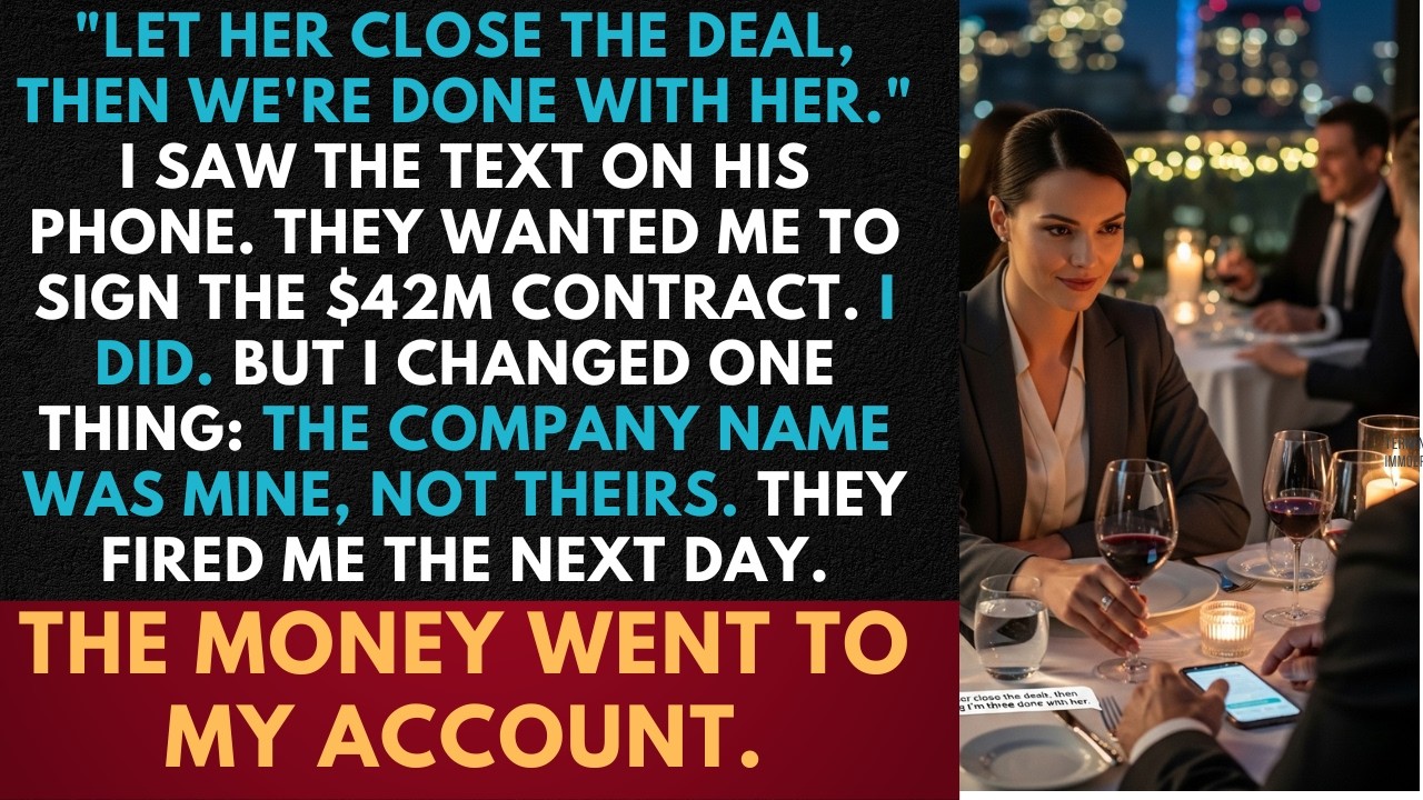 I Saw The Text Let Her Close The Deal, Then We're Done—So I Signed The $42M Contract Under My Own...