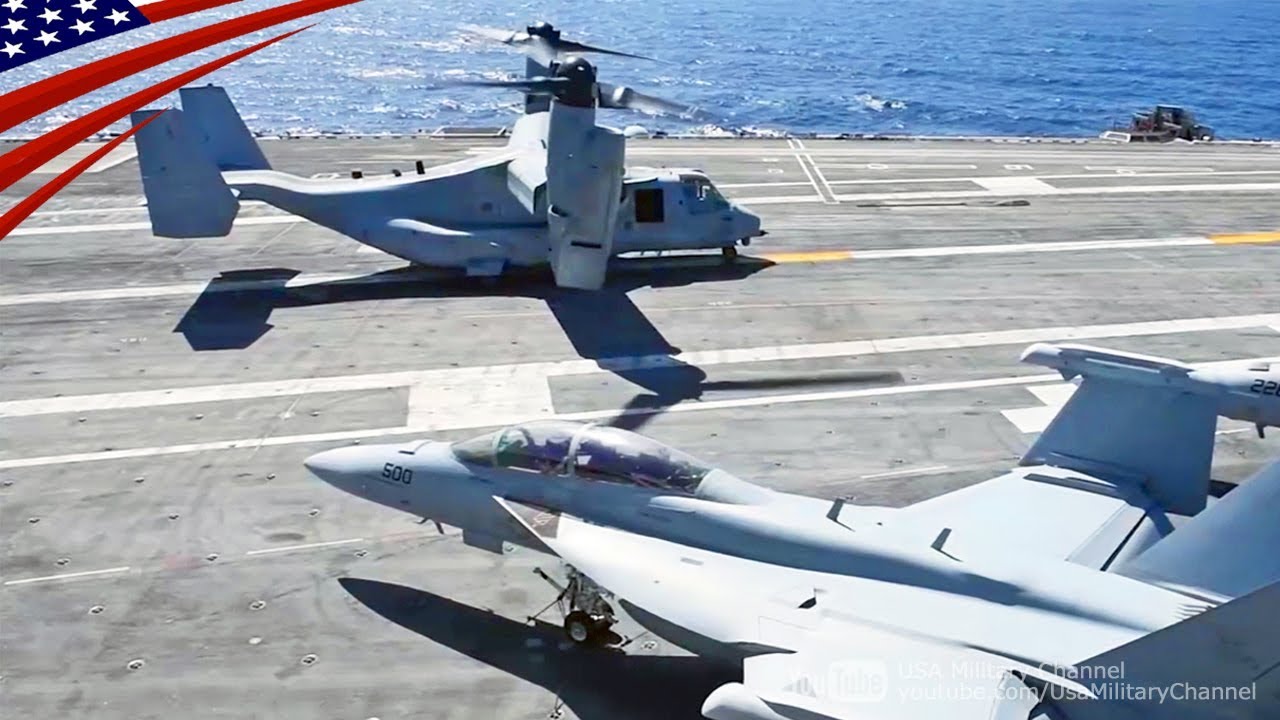 Osprey Flight Ops Test on Aircraft Carrier for CMV-22 Osprey (Navy Type)